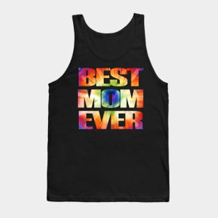 Tie Dye Best Mom Ever Costume for Womens Tie Dyed Tank Top